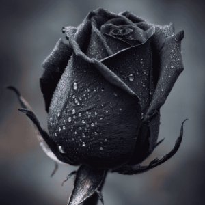black rose about